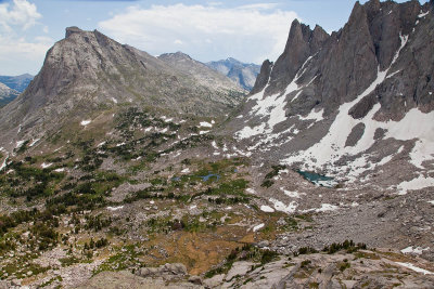Looking down on our camp
