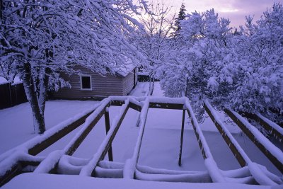 Seattle deck in Winter