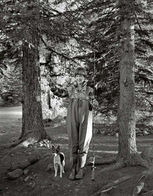 Ellen, Fred and Dawg, Rio Grande National Forest, Colorado  19780802