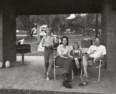 Harris Family, Rio Grande Village, Big Bend National Park, Texas   19810320