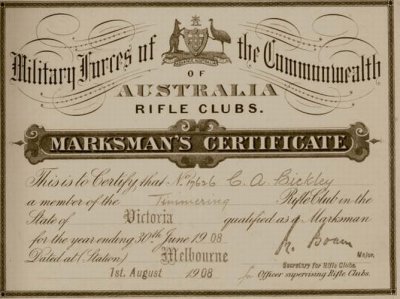 Cyrus Alves's Marksman's Certificate
