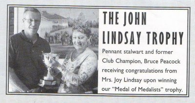 John Lindsay Trophy 2007