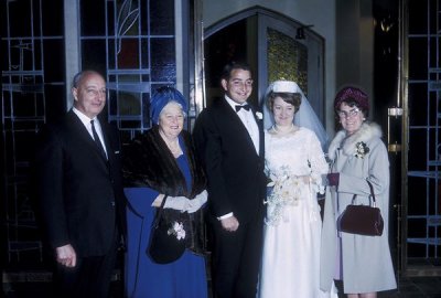 John and Joy's Wedding -  15th August 1967. Ken and Vera Lindsay, John and Joy, Jean Mitchell