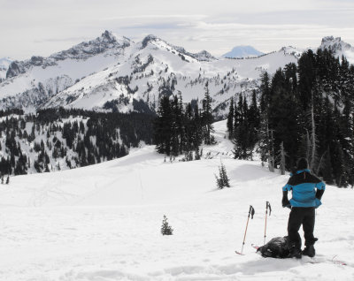 Skiing on Mt. Rainier