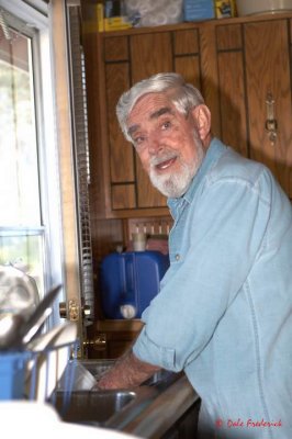 Dad doing chores