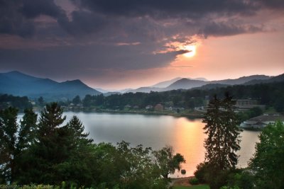 Looking over Lake Junaluska, Haywood County, North Carolina