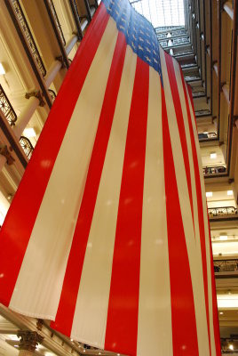 Massive flag in Macy's (Fields)