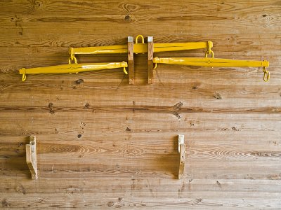 Cross trees in barn