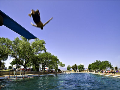 diving board motion blur
