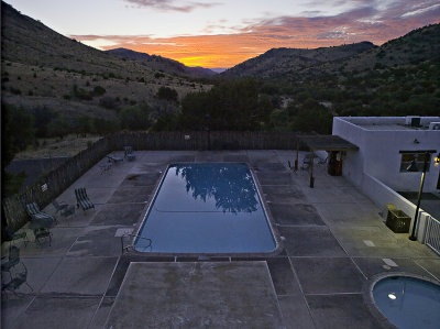 Swimming pool at sunrise #1