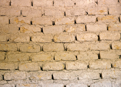 Adobe brick wall