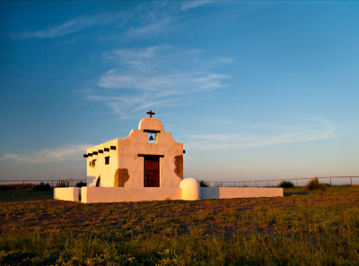 Chapel at sunrise, Marfa, Texas