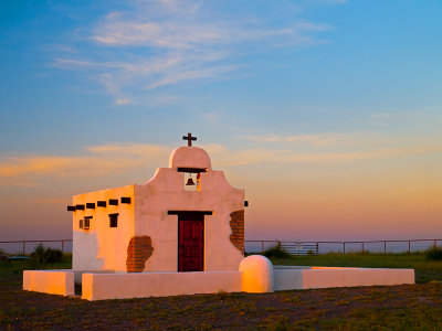Chapel at first sliver of sunlight