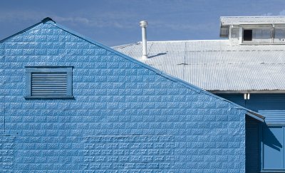 Blue wall, Lockhart, Texas