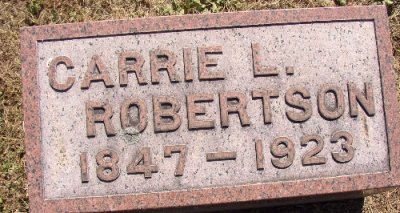 Carrie L Robertson 1847 - 1923