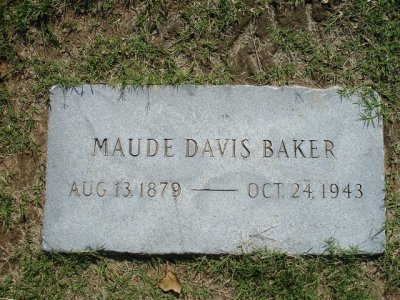 Maud Davis Baker Aug 13 1879 - Oct 24 1943