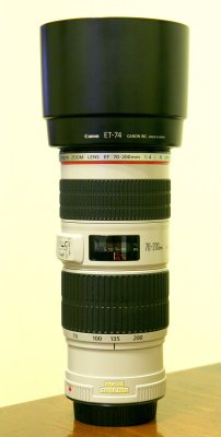 Whole lens with caps & hood on