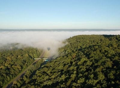 Fog over a highway I-691