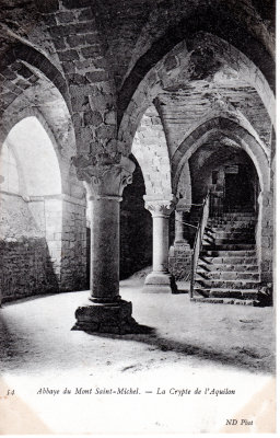 Abbaye  du Mont-St-Michel - La Crypte de lAquilon.jpg