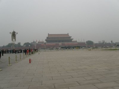 Forbidden City coming into view through the...fog