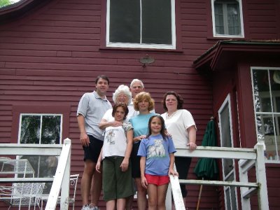 The family at the Camp on Partridge Lake, NH