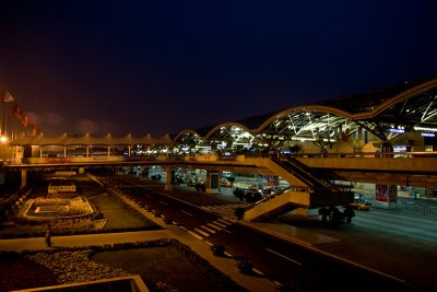 Beijing Airport at night