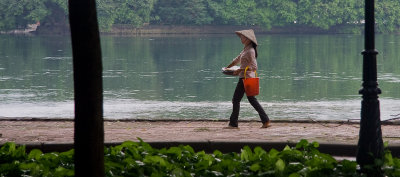 Walking along the lake (Lenin park Hanoi)