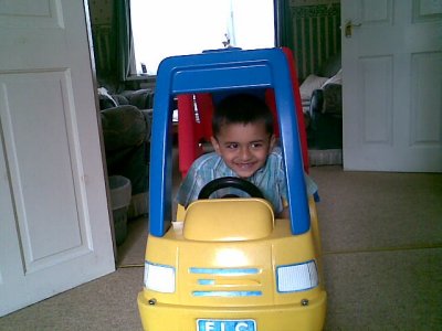 Saad in his car