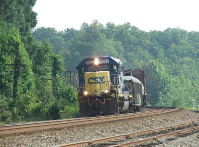 D793 Fredericksburg based local heads south at the sweeping curve @ Massaponax