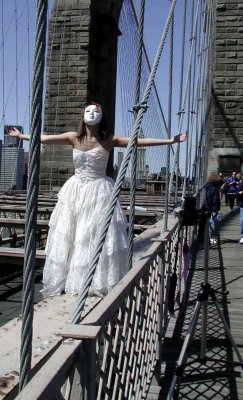 girl on the Bklyn Bridge