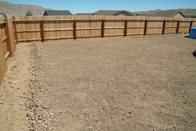 Raked it, piling up the clay chunks