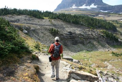 Setting out on Highline Trail, GNP