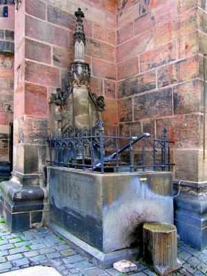 XVI  Century Fountain In Nurnberg, Germany