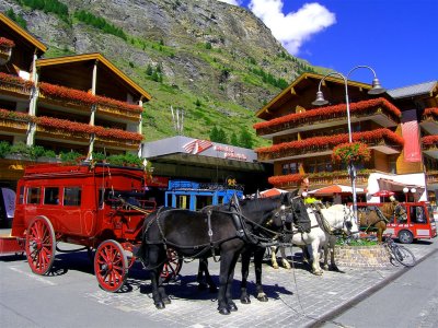 Bahnhof Square, Zermatt, Swiss Alps
