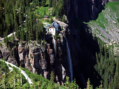 Bridal Veil Falls on Black Bear Pass