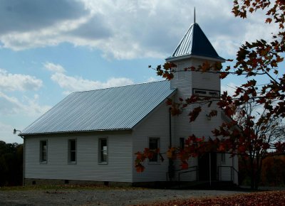 Downtain Chapel with Pale Sky and Fall Foliage tb1012wir.jpg