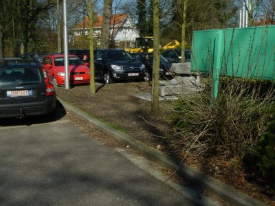 einde van de parking