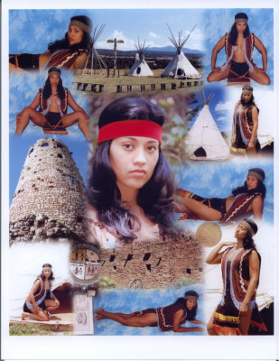 Native American Pin Up collage