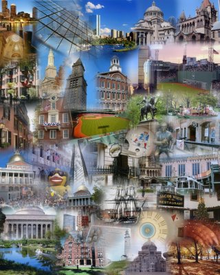 Boston Massachusetts collage