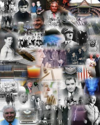 Jacques Wiesel collage AKA Portrait of a Holocaust Survivor