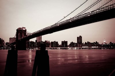 Brooklyn Bridge at dusk
