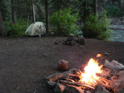 Camp at Grey's River