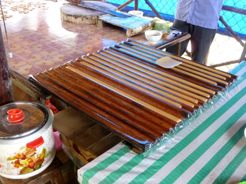 Coconut candy is shaped in this mold.