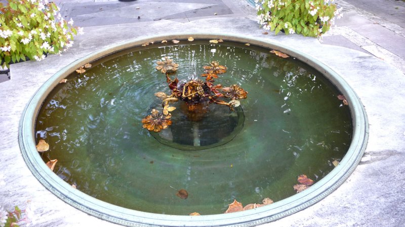 Fountain on the linden alle facing in the direction of the Temple of Venus.