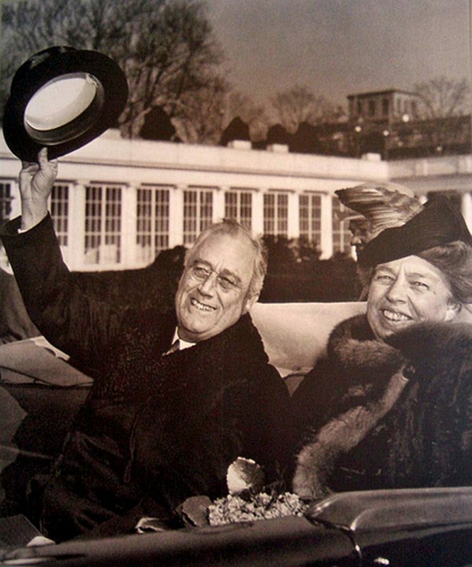 Franklin and Eleanor when they were older, after Franklin was reelected President for the third time in 1940.