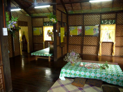 A display of the interior of a traditional Malaysian house.