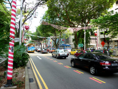 Another Orchard Road view. It is named after the nutmeg orchards that used to line the street in the 1830s.