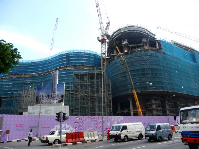 A new shopping mall called Ion on Orchard was going up. It will have many flagship stores and almost 50,000 sq. ft. of space.