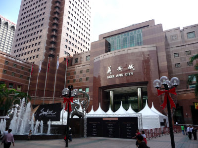 The huge Ngee Ann City is the largest shopping mall on Orchard Road.