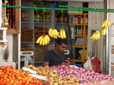 Fruit and vegetable stand in Little Italy.